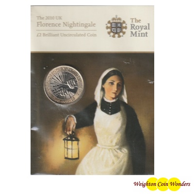 2010 £2 BU Coin (Card) - Florence Nightingale
